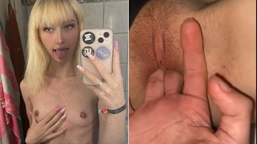 Skinny Blonde Gets Fingered Leaked Sex Video Irlsluts