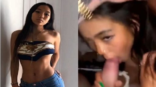 Asian Brunette Gives Blowjob – Leaked Snapchat Porn