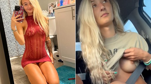 Blondie Flashing Her Tits in The Car – Amateur Nudes