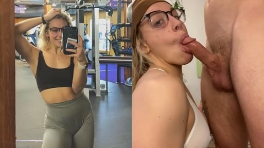Gym Milf Sucking Dick in XXX Amateur Porn