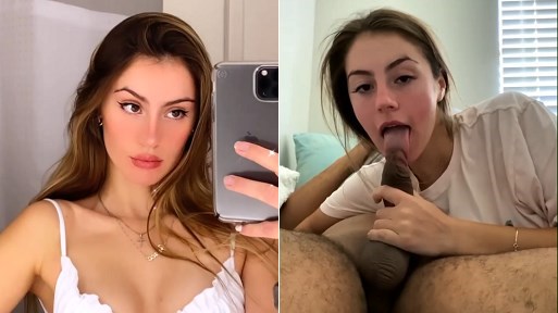 Hot Girl Amateur Porn – Sucking and Stroking at The Same Time