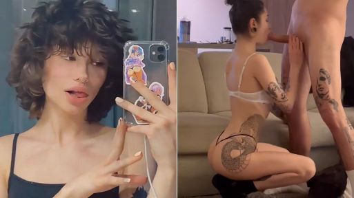 Amateur Porn – Skinny Tattooed Slut Deepthroat