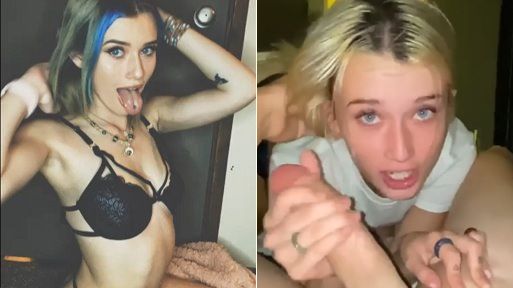 Blue Eyed Slut Leaked in Amateur Big Dick Blowjob Video