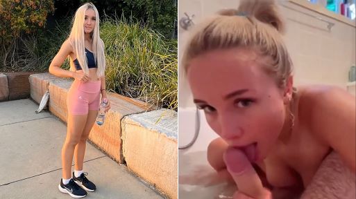 Girl Leaked Sucking Dick in The Bathtub