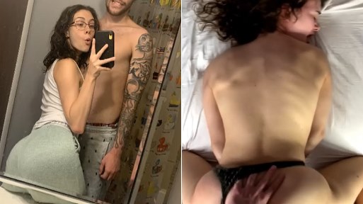 Real Couple Porn – Horny Bitch Gets Clapped & Huge Cum Load on Her Big Ass
