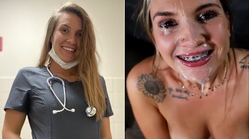 Nurse With Braces Sucking Him Dry – Blowjob Amateur Porn