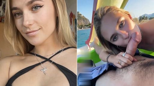 Public BJ on a Pedal Boat – Blonde Hoe Sucking Dick Near The Beach
