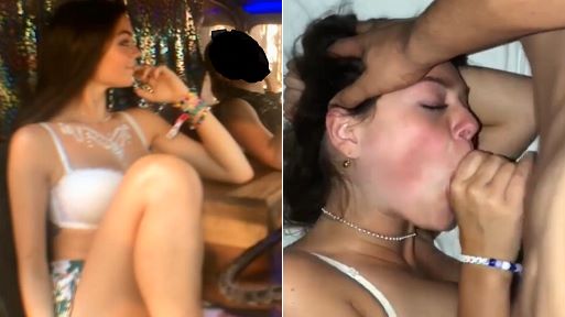 Brunette Slut Drunken Blowjob and Deepthroat