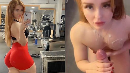 Hot Gym Redhead Likes Cum a Lot