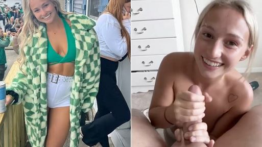 Leaked BJ Video – Cute Hot Girl Sucking Him Dry