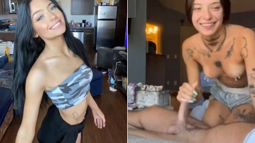 Real Homemade Porn Leak – Bitch with Tattoos Bj, Sex & Cum on Feet