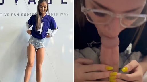 Amateur Skinny Bitch in Glasses Sucking Dick