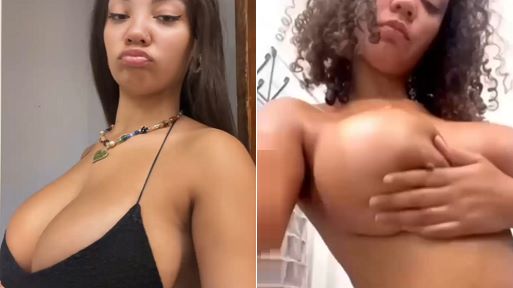 Big Boobs Video Leaks – Curly Hair Busty Slut Showing Tits & Masturbates