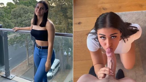 Hot Brunette Gives Blowjob In Free Amateur Homemade Porn