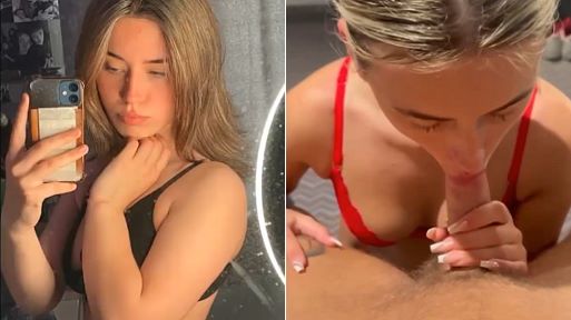Blonde Girl Blowjob Leak – Amateur Tiktok Slut Pov BJ Video