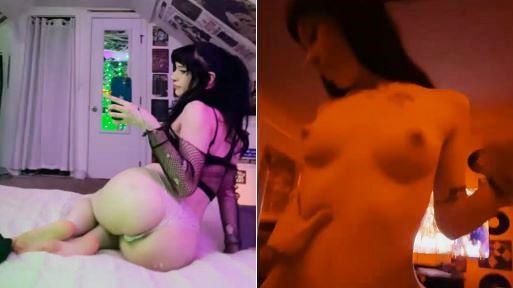 Goth Brunette Girlfriend – Sexy Spinner Bj & Fuck Video Leaks