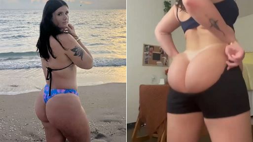 Busty Girl Showing Her Big Boobs and Wiggly Phat Ass on Snapchat