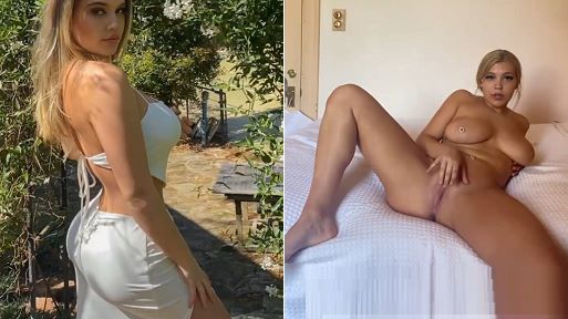 Amateur Slut With Nipple Ring Takes Her Big Boobs Out and Masturbates Fully Nude