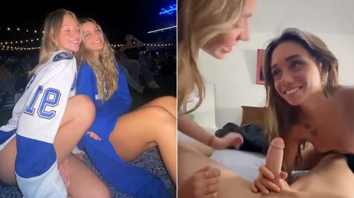 Homemade FFM Porn – Two Amateur Girls Sharing Dick