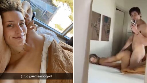 Horny Girl Gets Cum on Her Back – Snapchat Porn