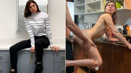 Amateur Milf Girl Gets Fucked in The Kitchen