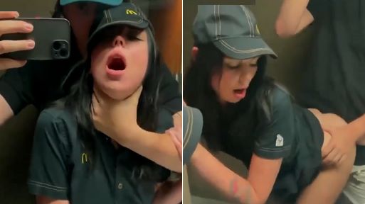 Amateur Porn – McDonalds Employee Fucks in The Bathroom With Her Co Worker
