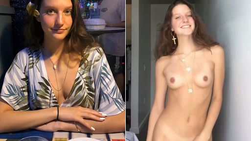 Amateur Pretty Girl Gets Naked in Her Apartment