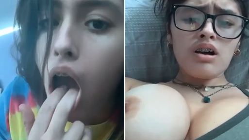 Big Titty Girl with Glasses and Braces is a Horny Mess on Snapchat