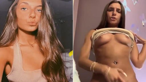 Horny Amateur Nude Skinny Long Hair Slut Masturbates Till She Cums