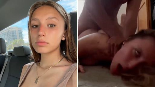 Horny Slut Gets Smashed on The Floor in Interracial Doggystyle Snapchat Sex