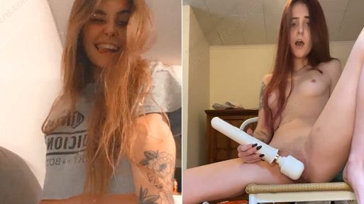 Long Hair Teen Girl Amateur Nude Clips and Masturbates Using a Vibrator