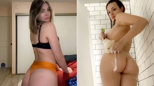 Naked Amateur Slut Showering and Showing Her Big Ass