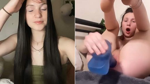 Nude Amateur College Girl Masturbates at Home and in Her Dorm With Dildo