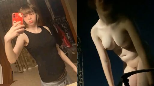 She Gets Naked Outside at Night – Amateur Nudes
