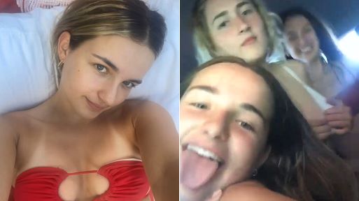 Slutty Girl Goofing around and Partying with Her Slutty Friends – Snapchat Nudes