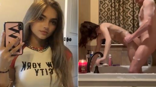 Spinner Babe Gets Fucked Standing in Homemade Amateur Bathroom Sex