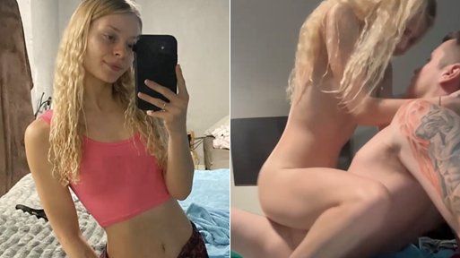 Horny Petite Blonde Catching a Ride